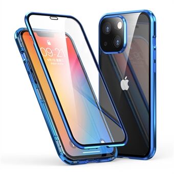 LUPHIE Magnetic iPhone 13 skal med glas fram och bak - Blue
