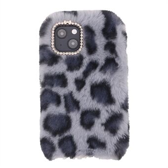 Fuzzy Leopard Pattern Mjuk TPU telefonfodral Skyddsfodral för iPhone 13 