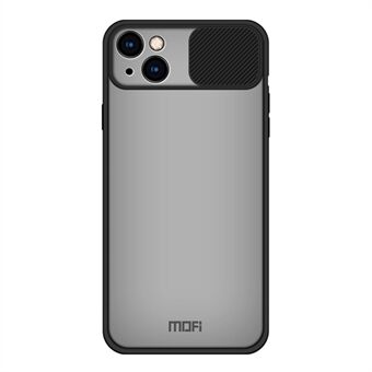 MOFI Shield Series Sliding Camera Cover Design Anti-peep Genomskinlig matt baksida PC + Silikon telefonskal för iPhone 13 