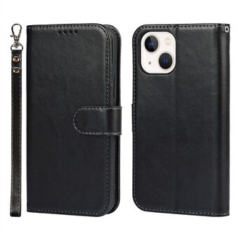 Fallsäker R61 Textur Felsöm PU-läder plånboksfodral Horisontellt Stand för iPhone 13 