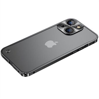 Härdat glas + metallhybridfodral Stötsäkert matt mobiltelefonskal för iPhone 13 