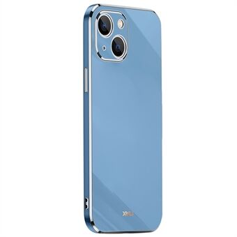 XINLI for iPhone 13 6.1 inch Precise Lens Cutout Shockproof Fashinable Case Electroplating Golden Edge Soft TPU Shell