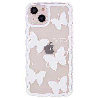 Wavy Edge TPU Case for iPhone 13 , Pattern Printing Precise Cutout Protective Phone Cover