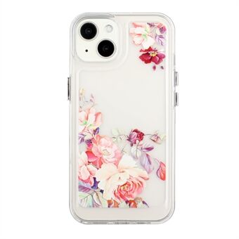 Flower Series for iPhone 13  Flower Pattern Printed 2mm Thickened Anti-drop Acrylic Back+Soft TPU Frame Phone Case Cover