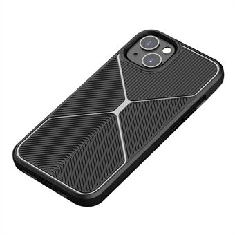 VISEAON För iPhone 13  Fallsäker Airbag Design TPU Skyddsfodral, X Design Anti-slip Strips Matt telefonskal