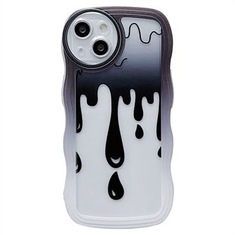 För iPhone 13 6,1 tums mjukt TPU-skal, vattendroppsmönster, utskrift med Edge telefonbaksida skyddsfodral
