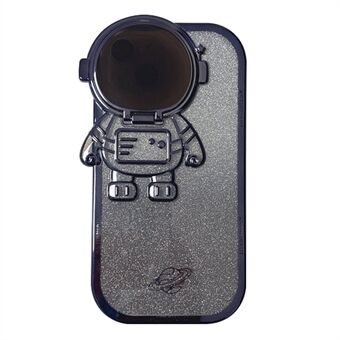 Stötsäkert fodral för iPhone 13 6,1 tum Spaceman Glitter Design Elektropleringsfodral Anti-Drop TPU telefonskal med linsskydd