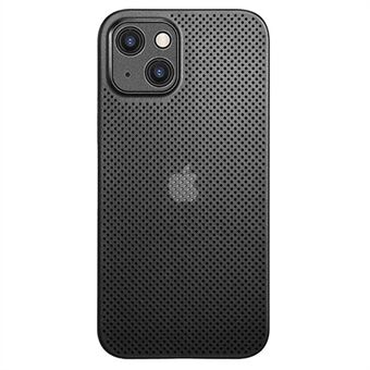 Andningsbart PP-telefonfodral för iPhone 13 6,1 tum, ultratunn värmeavledning med ihåligt mesh-bakstycke