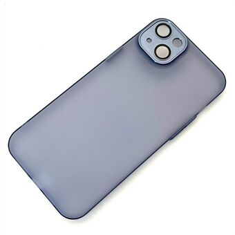 För iPhone 13 6,1 tum Ultratunn PC-baksida Aluminiumlegering Kameralinsskydd Gummiformat telefonfodral