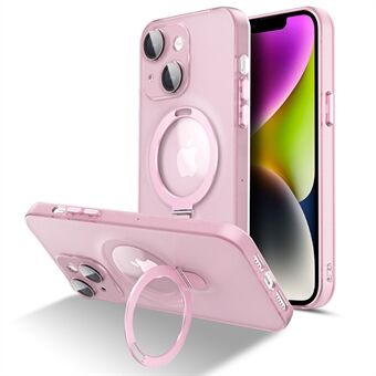 Magnetisk telefonfodral för iPhone 13 6,1 tum, PC+TPU Kickstand Matt skal med kameralinsskydd