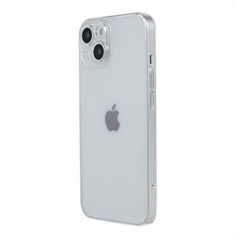 För iPhone 13 6,1 tum Transparent PC Mobiltelefonfodral Anti-dropp bakstycke
