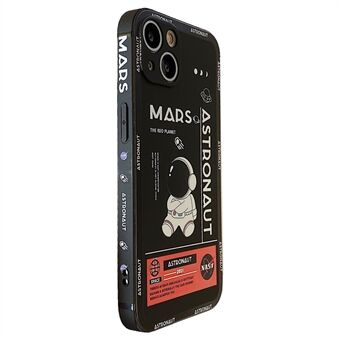 För iPhone 13 6,1 tum Mars Astronaut Pattern Soft TPU telefonfodral Exakt utskärning Skyddsfodral
