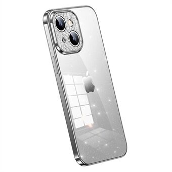 SULADA Elektroplätering Telefonfodral för iPhone 13, Glitter Rhinestone Decor Mjukt TPU-skal
