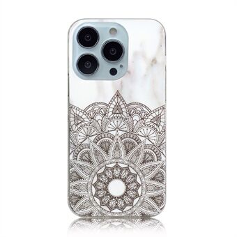Marble Smooth IMD Design Series Flexible Slim TPU Cover Case för iPhone 13 Pro 