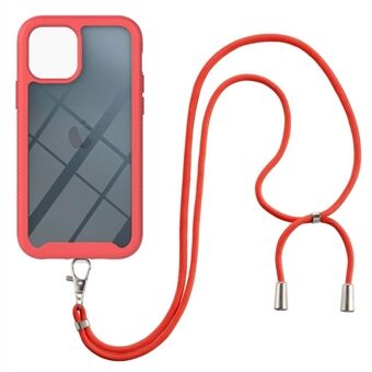 TPU-ram + PC Hybridfodral Mobiltelefonskyddsskal med snodd för iPhone 13 Pro 
