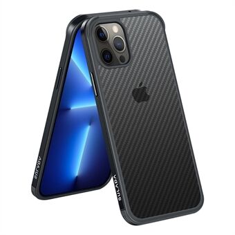 SULADA Carbon Fiber Texture Hybrid Phone Cover Case Anti- Scratch Back Protector för iPhone 13 Pro 