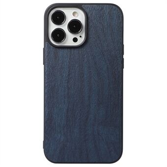 For iPhone 13 Pro  Wood Texture Mobile Phone Cover Shockproof PU Leather + PC + TPU Phone Shell Case