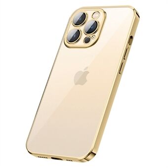 For iPhone 13 Pro  Precise Cutout Airbag Anti-fall Case Electroplating Glossy Transparent TPU Cell Phone Shell