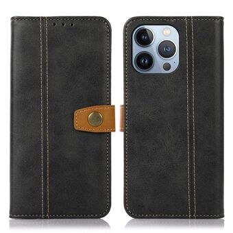 For iPhone 13 Pro  Wallet Function All-around Protection Case Magnetic Closure Textured Leather Mobile Phone Cover with Stand