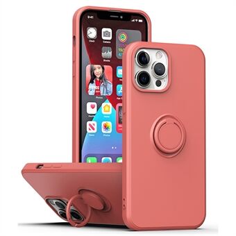 Ring Kickstand TPU Case for iPhone 13 Pro , Drop-proof Rubberized Phone Protective Cover