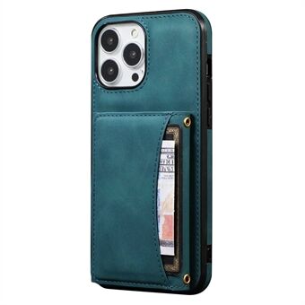 För iPhone 13 Pro  Tri-fold Plånbok Kickstand Telefonskydd Multi Card Slots PU Läder + TPU Skyddsfodral