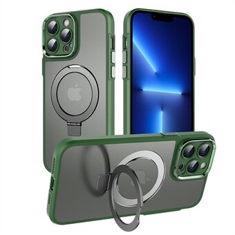 Ring Kickstand telefonfodral för iPhone 13 Pro , PC+TPU Matt magnetiskt telefonfodral