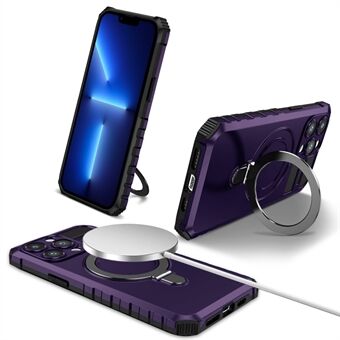 Kompatibel med MagSafe Charger Phone Case för iPhone 13 Pro 6,1 tum TPU+PC Slim Cover med Kickstand