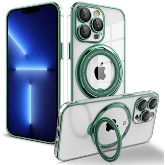 Stötsäkert fodral för iPhone 13 Pro 6,1 tum PC+TPU Telefonskal Roterande Kickstand Bakstycke Kompatibel med MagSafe
