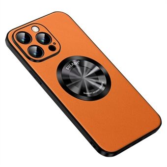 SULADA För iPhone 13 Pro 6,1 tum Anti-dropp telefonskydd kompatibelt med MagSafe Cowhide Texture PU läderbelagt TPU-fodral