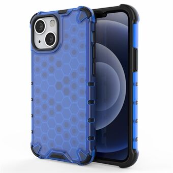 Honeycomb Design Stötsäker TPU + PC Hybrid Case Cover för iPhone 13 mini 