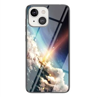 Starry Sky Tempered Glass Anti- Scratch Soft Edge Shockproof Back Cover Case för iPhone 13 mini 