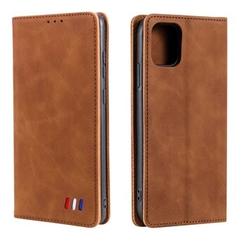 001 Series Autoabsorberad Skin-Touch Feeling Leather Full-Protection Plånbok Telefonfodral för iPhone 13 mini 5,4 tum