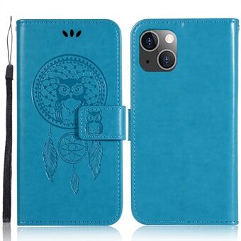 Snygg Owl Dream Catcher Imprinting Stötsäker Anti- Scratch Plånbok Design Telefonfodral för iPhone 13 mini 
