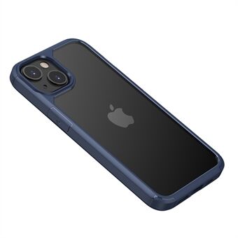 Anti-Drop Anti- Scratch Light Tunn Klar PC-baksida + Mjuk TPU-ram Telefonskal för iPhone 13 mini - Blue
