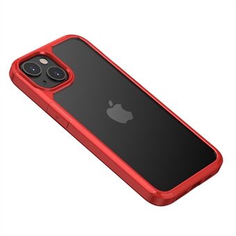 Anti-Drop Anti- Scratch Light Tunn Klar PC-baksida + Mjuk TPU-ram Telefonskal för iPhone 13 mini - Red
