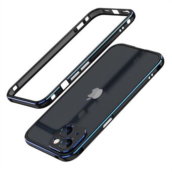 Kontrastfärg skyddande stötfångare Anti-fall och stötar Skruvad metallram Telefonfodral med kameralinsskydd för iPhone 13 mini 