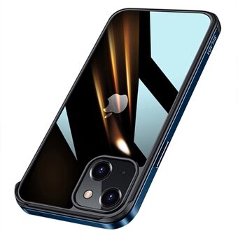 SULADA Minrui-serien helomslagen galvanisering metallram Hög transparens PC Hybrid bakfodral för iPhone 13 mini 