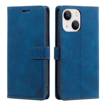 Stöldskyddad svepande design Stand läder telefonfodral skal för iPhone 13 mini - Blue