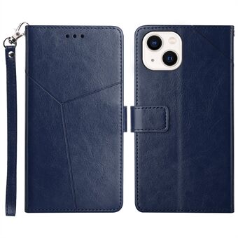 Stötsäkert telefonfodral i PU-läder Y-formad Stand plånboksskalsfodral för iPhone 13 mini 