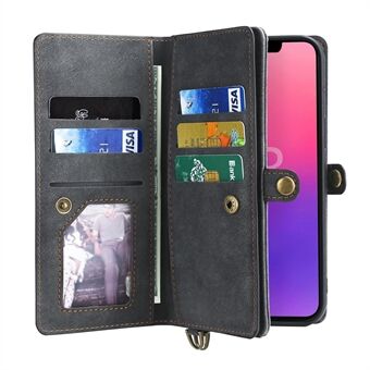 MEGSHI 021-serien Allround-skydd Stötsäkert, löstagbar 2-i-1 magnetisk plånboksdesign telefonfodral med Stand för iPhone 13 mini 