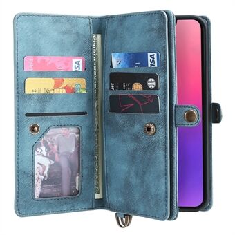 MEGSHI 021-serien Allround-skydd Stötsäkert, löstagbar 2-i-1 magnetisk plånboksdesign telefonfodral med Stand för iPhone 13 mini 