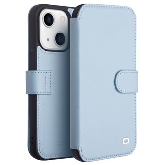 QIALINO äkta kohudsläder plånbok Skyddstelefonfodral Skal för iPhone 13 mini 