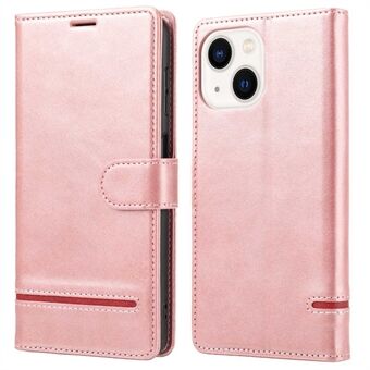 For iPhone 13 mini  Anti-fall Phone Cover Shockproof  Splicing Flip Leather Case Wallet Stand with Magnetic Closing Clasp Anti-scratch Phone Protective Shell