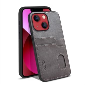 KSQ Style-A för iPhone 13 mini 5,4 tum PU-läderbelagd TPU-baksida Kortplatser Design Smartphone-skyddsfodral