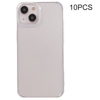 10 st för iPhone 13 mini Ultratunt TPU-fodral 0,8 mm vattenstämpelfritt förstärkta hörn Klart telefonskal