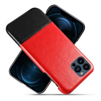 KSQ PU-läderbelagd dubbelfärgad skarvning av PC-telefonfodral för iPhone 13 Pro Max 