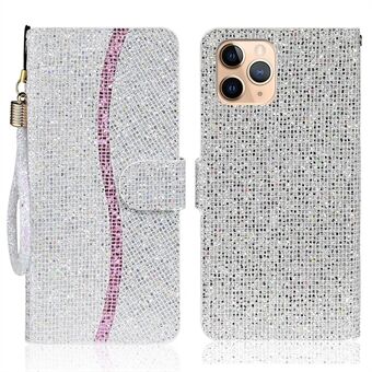 Skyddsfodral för telefon med glittrig pulverläderplånbok med Stand och rem för iPhone 13 Pro Max 