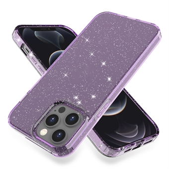 GW18 Shiny Glitter Sparkle Powder Clear TPU Mjukt telefonfodral för iPhone 13 Pro Max 