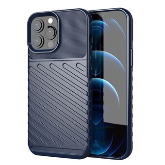 Thunder Series Twill Texture TPU Thicken Cell Phone Back Case för iPhone 13 Pro Max 
