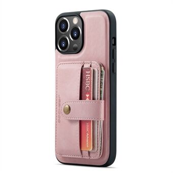 JEEHOOD Scratch-resistant Card Slots Design Detachable 2-in-1 Anti-theft Swiping Design PU Leather Phone Cover for iPhone 13 Pro Max 6.7